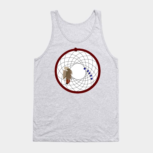 Blue Bead Dreamcatcher Tank Top by AjDreamCraft